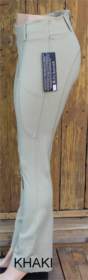Stickyseat Cargo Pocket Boot Cut Pant - Khaki
