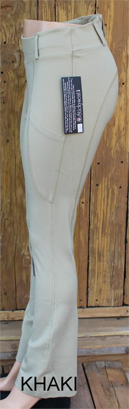 Stickyseat Cargo Pocket Boot Cut Pant - Khaki
